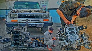 Rebuilding Toyota land cruiser 1kz Te engine completely  Restoration of Land Cruiser engine [upl. by Roach]