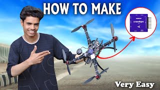 How to make Quadcopter Drone with Radiolink Crossflight Controller at home  Drone kaise banaye [upl. by Herculie289]