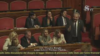 🔴 Intervento del Sen Claudio Borghi in Aula sulla Legge di Bilancio 2024 [upl. by Peggir]