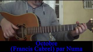 Octobre Francis Cabrel Version en Ré cover guitare voix 1er arrangement 1994 [upl. by Agace712]