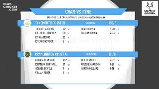 Cramlington CC 1st XI v Tynemouth CC 1st XI [upl. by Terhune78]