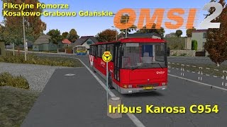 Iribus Karosa C954  Fikcyjne Pomorze Kosakowo Dworzec PKP  Grabowo Gdańskie OMSI 2 free addons [upl. by Norwood]