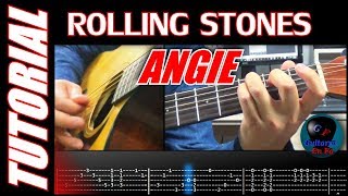 How to play Angie on guitar by Rolling Stones  Acoustic GuitarTabLesson  Tutorial [upl. by Dorise530]