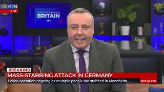 Mannheim massstabbing LATEST  Attacker appears to have TARGETED antiIslam rally in Germany [upl. by Eslek]