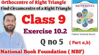 Class 9 exercise 102 NBF Maths Ex 102 national book foundation maths  Orthocentre of triangle [upl. by Ahsikahs]