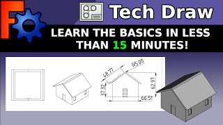 FreeCAD Learn the Basics of Tech Draw Workbench in 15 minutes Technical Drawing Beginners Tutorial [upl. by Baxter]