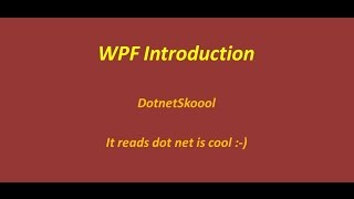 WPF Introduction [upl. by Caleb]