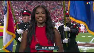 Grammy Winning Powerhouse singer Coco Jones performs the National Anthem Ravens vs Chiefs [upl. by Nerrad422]