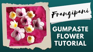 FRANGIPANI GUMPASTE FLOWER Tutorial [upl. by Namrej]