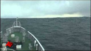 Raw Video Japanese Ship Rides Tsunami Waves [upl. by Alyss]