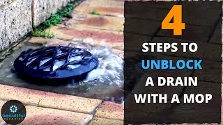 How to Unblock a Drain with a Mop in 4 Simple Steps [upl. by Eintrok715]