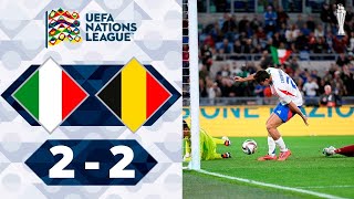 Italia  Belgio 22 Highlights  Lega delle Nazioni 2024 [upl. by Nillok]