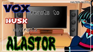 Vox reacts to Husk confronts Alastor scene  Hazbin Hotel  Gacha Neon [upl. by Etem]