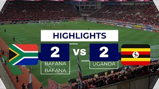 BAFANA BAFANA VS UGANDA  MBATHA RESCUES A POINT FOR BROOS [upl. by Nostrebor]