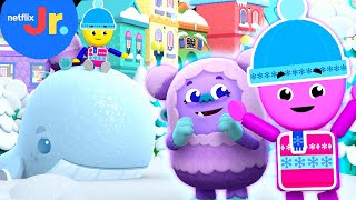 Build a Sleigh with Charlie ❄️ Charlies Colorforms City Snowy Stories  Netflix Jr [upl. by Loriner]