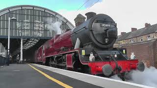 LMS Jubilee No 45699 Galatea at Darlington  16th May 2015 [upl. by Toft494]