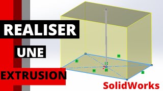 SolidWorks  Comment réaliser une extrusionPART1 [upl. by Buchalter]