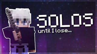 Playing Solo Bedwars until I LOSE ft fly hacker [upl. by Benil]