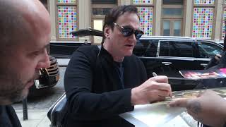 Quentin Tarantino signs autographs for fans [upl. by Guerra416]