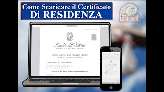 Come scaricare il Certificato di Residenza da Telefono e Pc [upl. by Fortunna]