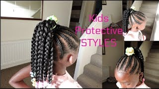 PROTECTIVE STYLES  CORNROWS AND CROCHET BRAIDS [upl. by Elexa]