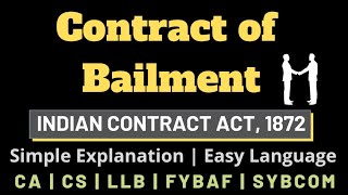 Contract of Bailment  Essential Elements of Bailment  Bailment in Contract Act  in HindiCA Inter [upl. by Veronike]