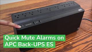 Using Quick Mute on APC BackUPS ES MSeries  Schneider Electric Support [upl. by Liebermann]