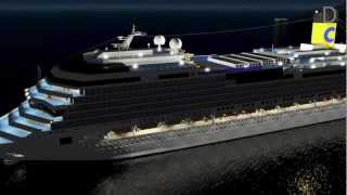 3D Costa Concordia sinking  Laffondamento [upl. by Kelson]