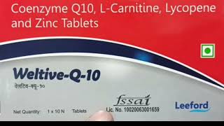 Weltive Q 10 tablet uses in hindi  weltive Q 10 tablet price  weltive Q 10 tablet dose  weltive [upl. by Ardnoek118]