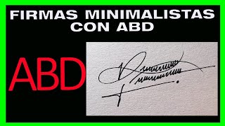 Modelos de firmas minimalistas con ABD [upl. by Server817]