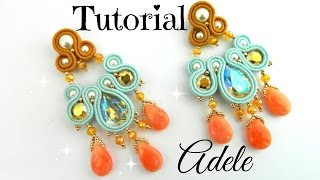 Tutorial Soutache  Orecchini Adele [upl. by Novel]