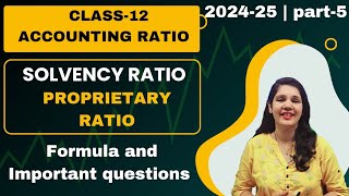 proprietary ratio class 12  proprietary ratio formula [upl. by Enomrej638]