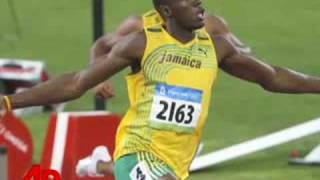 Olympics 08 Bolt Sets World Record Wins 100 [upl. by Uzial]