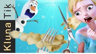 FROZEN ELSA HAIRCUT Kluna Tik  ASMR eating sounds no talk Frozen elsa walt disney animation [upl. by Leilani637]