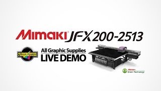 Live Demo Mimaki JFX2002513 UV Flatbed  All Graphic Supplies [upl. by Leund]