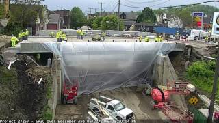 State Route 30 A25 Rapid Bridge Replacement Timelapse [upl. by Dorren]