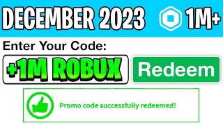 2023 ROBLOX PROMO CODE GIVES YOU FREE ROBUX Roblox December 2023 [upl. by Yniffit935]