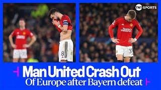 FULLTIME SCENES as Manchester United crash out of Europe with Bayern Munich defeat 😭 UCL [upl. by Mayda]