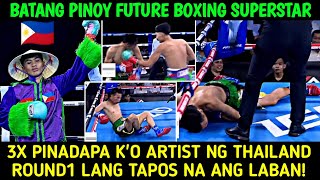 Batang Pinoy Prospect 3X Pinadapa Ang KO Artist Ng Thailand Round1 Lang Tapos Ang Laban [upl. by Ettedo]