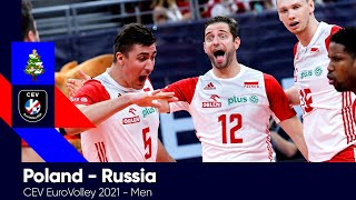 Poland vs Russia I CEV EuroVolley 2021 Men I Holidays Special [upl. by Novanod]