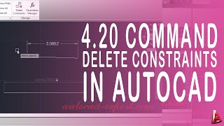 420 Autocad Delete Constraints How to use command delete constraints in autocad [upl. by Aynotal]