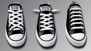 3 Cool Ways To Lace Converse  Converse Lacing Styles [upl. by Wailoo354]