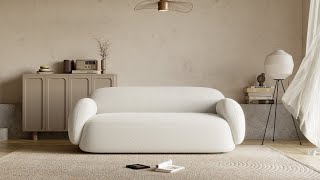 Dori Boucle Sofa With Minimalist Design [upl. by Marashio515]