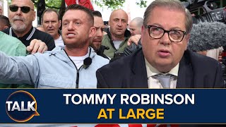 “He’s Clearly Not A Terrorist”  Arrest Warrants Issued For Tommy Robinson As He Leaves UK [upl. by Garwood358]