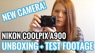 Nikon COOLPIX A900 Unboxing  Test Footage  My New Vlog Camera [upl. by Euginomod]