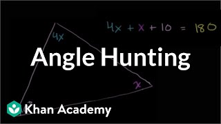 Finding more angles  Angles and intersecting lines  Geometry  Khan Academy [upl. by Arratahs]