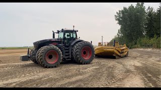 Fendt 1050 land leveling with 1228 Scraper  KTec [upl. by Aurelia]