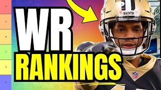 Week 1 Fantasy Football WR Tier Rankings Top 50 [upl. by Sirromaj]