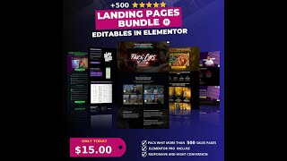 500 Elementor Pro Landing Page Template Bundle [upl. by Adroj163]