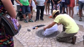 TShirt printed from a Manhole Cover  only in Berlin [upl. by Nevanod]